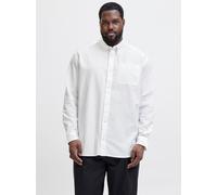 Langarmhemd "JPRBLUBROOK OXFORD SHIRT L/S NOOS PLS", Herren, Gr. 3XL, N-Gr, weiß (weiß fit:slim fit), Web, Obermaterial: 97% Baumwolle, 3% Elasthan, JACK & JONES PLUSSIZE, unifarben, slim fit normal,