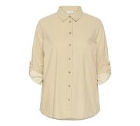 Langarmhemd KAFFE CURVE "Damen Langarm - Hemd KCnana", Damen, Gr. 48, N-Gr, beige (chincilla, weiß stripe), Obermaterial: 100% Baumwolle CO., Hemden (88025616-48) chincilla, weiß stripe