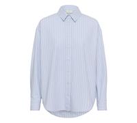 Langarmhemd KAFFE "Damen Hemd langarm KAaster", Damen, Gr. 40, N-Gr, blau (blau fog chalk schwarz stripe), Obermaterial: 100% Baumwolle CO., Hemden (33828032-40) blau fog chalk schwarz stripe