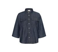 Langarmhemd KAFFE "Damen Langarm - Hemd BPalice", Damen, Gr. M, N-Gr, blau (blau washed denim), Obermaterial: 100% Baumwolle CO., Hemden (93985217-M) blau washed denim