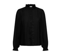 Langarmhemd KAFFE "Damen Langarm - Hemd KAliliana", Damen, Gr. 40, N-Gr, schwarz (schwarz deep), Obermaterial: 70% Viskose CV. 20% Nylon NY. 10% Leinen LI., Hemden (50709419-40) schwarz deep
