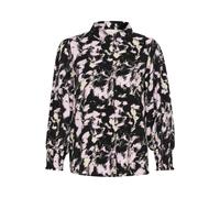 Langarmhemd KAFFE "Damen Langarm - Hemd KAlura", Damen, Gr. 36, N-Gr, schwarz (schwarz, pink graphic strokes), Obermaterial: 100% Viskose CV., Hemden (88089237-36) schwarz, pink graphic strokes