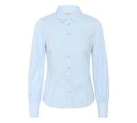 Langarmhemd KAFFE "Damen Langarm - Hemd KAnicole", Damen, Gr. 38, N-Gr, blau (windsurfer cc.), Obermaterial: 65% Baumwolle CO. 32% Nylon NY. 3% Elasthan EL., Hemden (24206326-38) windsurfer cc.