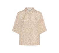 Langarmhemd KAFFE "Langarm - Hemd KAbarton", Damen, Gr. 38, N-Gr, beige (feather gray, chalk lace print), Obermaterial: 50% Viskose CV. 50% Viskose LENZING ECOVERO CV LenzEcov., Hemden (99689959-38) f