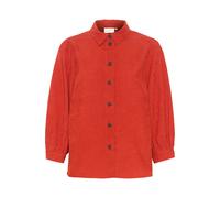 Langarmhemd KAFFE "Langarm - Hemd KAvera", Damen, Gr. 36, N-Gr, rot (picante), Obermaterial: 90% Polyester PES. 8% Polyamid PA. 2% Elasthan EL., Hemden (76799318-36) picante