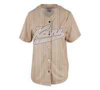 Langarmhemd KARL KANI "Karl Kani Damen", Damen, Gr. M, US-Größen, beige (sand), 100% Polyester, Hemden (74035266-M) sand