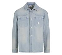 Langarmhemd KARL KANI "Karl Kani Og K Western Denim Overshirt", Herren, Gr. M, US-Größen, bleach blau, 100% Baumwolle, Hemden (40237517-M) bleach blau