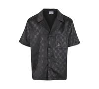 Langarmhemd KARL KANI "Karl Kani Signature Aop Resort Shirt", Herren, Gr. S, US-Größen, schwarz, 98% Polyester, 2% Elasthan, normal, Hemden (40889253-S) schwarz