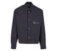 Langarmhemd KARL KANI "Karl Kani Signature Check Boxy Shirt", Herren, Gr. S, US-Größen, braun (schwarz braun, sand, check), 100% Baumwolle, Hemden (34674605-S) schwarz braun, sand, check