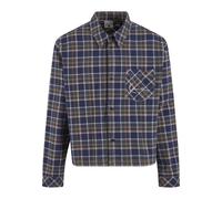 Langarmhemd KARL KANI "Karl Kani Small Signature Cropped Check Shirt", Herren, Gr. XXL, US-Größen, dunkelblau, olive, vanilla, dunkelrot, 100% Baumwolle, normal, Hemden (36723163-XXL) dunkelblau, oliv