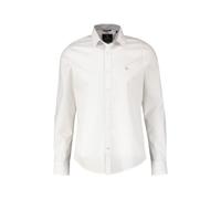 Langarmhemd LERROS "Basic Poplinhemd, Kent-Kragen", Herren, Gr. M, Normalgrößen, weiß, 100% Baumwolle, regular fit, Hemden (20123262-M) weiß