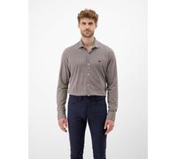 LERROS Langarmhemd mit Minimal-Karomuster - Light Coffee XXXL