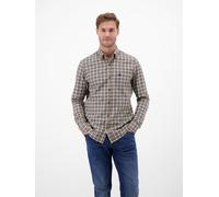 LERROS Karohemd Herren Regular Fit Baumwolle braun, L