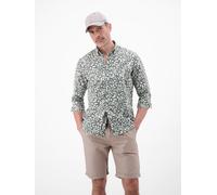 LERROS Langarmhemd mit floralem Print aus Mischgewebe - Storm Grey L