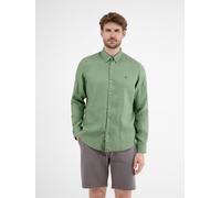 LERROS Herrenhemd in Leinen-Baumwoll-Blend - Sage Green XL
