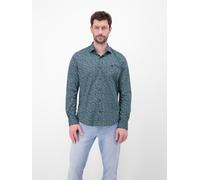 Lerros Langarmhemd mit trendigem Printmuster – Allover-Minimal-Print – Classic Navy XXL