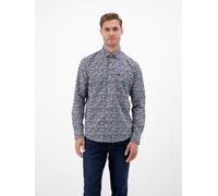 Langarmhemd LERROS, Herren, Gr. XXL, N-Gr, maple rot, Web, Obermaterial: 100% Baumwolle, bedruckt, normal hüftbedeckend, Rundhals, 2-Knopf-Manschette, Hemden, mit grafischem Muster (57861612-XXL) mapl