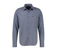 Langarmhemd LERROS, Herren, Gr. XXL, N-Gr, muted rot, Web, Obermaterial: 100% Baumwolle, regular fit hüftbedeckend, Rundhals, Hemden, mit Minimal-Print (35958635-XXL) muted rot