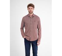 LERROS Langarmhemd mit Minimal-Karomuster - Scandinavian Red XXL