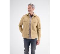 Langarmhemd LERROS "Herrenhemd aus flexiblem Baumwollmischgewebe", Herren, Gr. 3XL, Normalgrößen, tan beige, Hemden (67432561-XXXL) tan beige