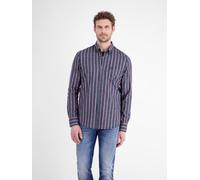 Langarmhemd LERROS "Herrenhemd mit Längsstreifen aus pflegeleichtem Mischgewebe", Herren, Gr. 3XL, Normalgrößen, blau (classic navy), Hemden (45106128-XXXL) classic navy