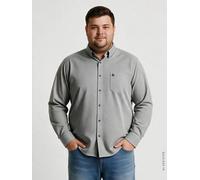 LERROS Herrenhemd mit Printmuster - Große Größen - Gravel Beige 4XL