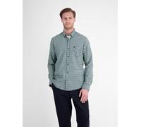 LERROS Kariertes Herrenhemd aus weichem Baumwollmischgewebe - Misty Blue XXL