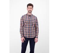 Langarmhemd LERROS "Karohemd mit Kentkragen und Brusttasche", Herren, Gr. XXL, Normalgrößen, bunt (vivid rot), 100% Baumwolle, Hemden (34178119-XXL) vivid rot