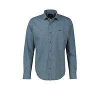 Langarmhemd LERROS "Langarmhemd in Übergrössen, dezent gemustert", Herren, Gr. 6XL, extraweit, fjord blau, 100% Baumwolle, Hemden Langarmhemd (91485368-6XL)