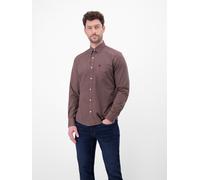 LERROS Herren-Langarmhemd – Karomuster, 100% Baumwolle – Vivid Rot L