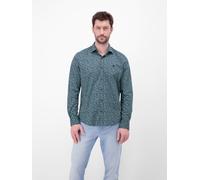 Lerros Langarmhemd mit trendigem Printmuster – Allover-Minimal-Print – Classic Navy XXL