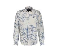 Langarmhemd LERROS "LERROS Herren Langarmhemd mit sommerlichem Alloverprint", Herren, Gr. 5XL, extraweit, weiß, 55% Leinen; 45% Baumwolle, Hemden (66717142-5XL) weiß