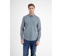 LERROS Langarmhemd Herren Regular Fit Baumwolle blau, S