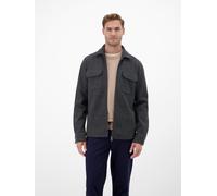 Langarmhemd LERROS "LERROS Herren Overshirt in urbanem Style", Herren, Gr. L, Normalgrößen, classic navy, 90% Polyester, 10% Viskose, Hemden (21695357-L) classic navy