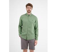 LERROS Herrenhemd in Leinen-Baumwoll-Blend - Sage Green XXXL