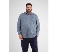 LERROS Herrenhemd in Übergrößen, floral bedruckt - Crispy Blue 4XL
