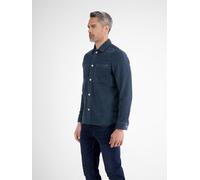 Langarmhemd LERROS "LERROS Modisches Cord-Overshirt", Herren, Gr. M, Normal- und Kurzgrößen, classic navy, 100% Baumwolle, Hemden Langarmhemd (15332946-M)