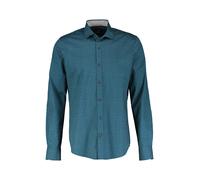 Langarmhemd LERROS "Modisches Poplinhemd für Herren mit Stretchanteil", Herren, Gr. M, Normalgrößen, blau (rich blau), 97% Baumwolle, 3% Elasthan, Hemden Langarmhemd (62092204-M)