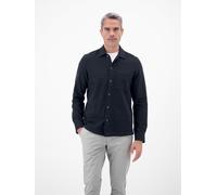 Langarmhemd LERROS "Overshirt aus 100 % Baumwolle, unifarben", Herren, Gr. XL, Normalgrößen, schwarz (classic navy), 100% Baumwolle, Hemden (90529103-XL) classic navy