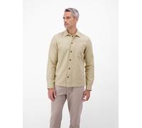 Langarmhemd LERROS "Overshirt aus 100 % Baumwolle, unifarben", Herren, Gr. XXL, Normalgrößen, beige (soft stone), 100% Baumwolle, Hemden (98746661-XXL) soft stone