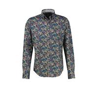Langarmhemd LERROS "LERROS Poplinhemd für Herren", Herren, Gr. 4XL, extraweit, classic navy, 97% Baumwolle, 3% Elasthan, Hemden (75752400-4XL) classic navy