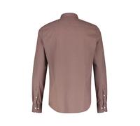 Langarmhemd LERROS "Poplinhemd mit Stretchanteil, minimal gemustert", Herren, Gr. S, Normalgrößen, orange (spicy orange), 97% Baumwolle, 3% Elasthan, Hemden Langarmhemd (83149518-S)