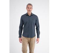 Langarmhemd LERROS "Sportives Herrenhemd mit modischem Minimalprint", Herren, Gr. 3XL, Normalgrößen, classic navy, Hemden (85612367-XXXL) classic navy