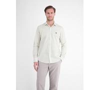 Langarmhemd LERROS "Sportives Herrenhemd mit modischem Minimalprint", Herren, Gr. XL, Normalgrößen, broken weiß, Hemden (88846332-XL) broken weiß