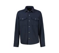 Langarmhemd LERROS "Übergrössen-Hemdjacke in Wolloptik", Herren, Gr. 4XL, extraweit, classic navy, 100% Polyester, Hemden (55464759-4XL) classic navy