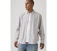 Langarmhemd LEVI'S "AUTHENTIC BUTTON DOWN", Herren, Gr. L, N-Gr, waylon stripe delici, Web, Obermaterial: 100% Baumwolle, gestreift, Hemden, mit Ton-in-Ton Logostickerei auf der Brust (35515649-L) way