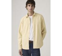 Langarmhemd LEVI'S "AUTHENTIC BUTTON DOWN", Herren, Gr. XXL, N-Gr, gelb (rutabaga gmt dye), Web, Obermaterial: 100% Baumwolle, Hemden, mit Ton-in-Ton Logostickerei auf der Brust (87767958-XXL) rutabag