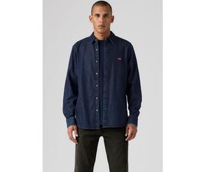 Langarmhemd LEVI'S "BATTERY HOUSEMARK STANDARD", Herren, Gr. L, N-Gr, jack schwarz wash, Web, Obermaterial: 100% Baumwolle, normal hüftbedeckend, Hemden, normale Passform (66219211-L) jack schwarz was