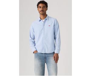 Langarmhemd LEVI'S "CLS BATTERY HM SHIRT - STANDARD", Herren, Gr. L, N-Gr, blau (allure), Web, Obermaterial: 100% Baumwolle, normal hüftbedeckend, Hemden, mit abgerundetem Saum (82156205-L) allure