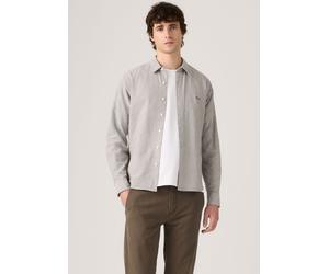 Langarmhemd LEVI'S "CLS BATTERY HM SHIRT - STANDARD", Herren, Gr. L, N-Gr, grau (olive night), Web, Obermaterial: 100% Baumwolle, normal hüftbedeckend, Hemden, mit abgerundetem Saum (71365007-L) olive